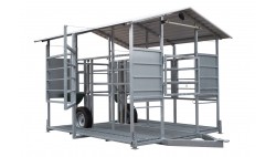 Mobile milking parlour system for up to 20 cows milking to buckets